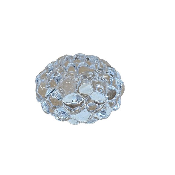 KSD Orrefors Crystal Raspberry Bubble Votive Candle Holder Anne Nilsson EUC! - Picture 1 of 5